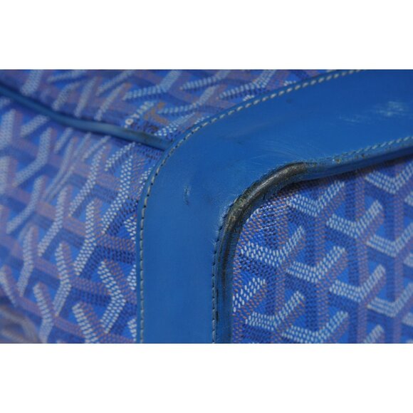 Goyard Victoria GM Blue Crossbody Travel Tote Duffle 55 Weekend Carry On Bag - Picture 16 of 16